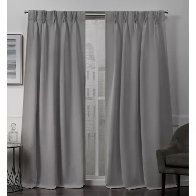 Exclusive Home Curtains Sateen Double Pinch Pleat Energy Saving