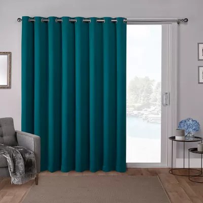 Exclusive Home Curtains Sateen Patio Energy Saving Blackout Grommet Top