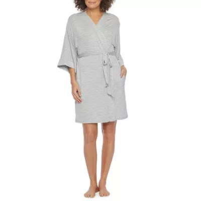 Ambrielle Womens Kimono Robes 3/4 Sleeve Knee Length JCPenney