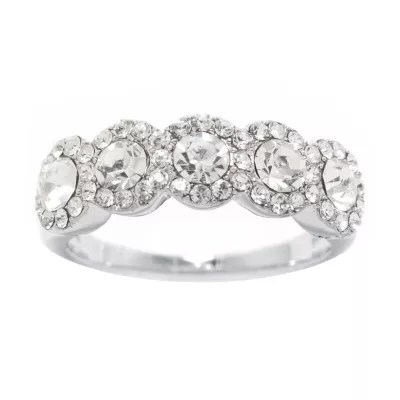 Sparkle Allure Crystal Pure Silver Over Brass Cocktail Ring JCPenney