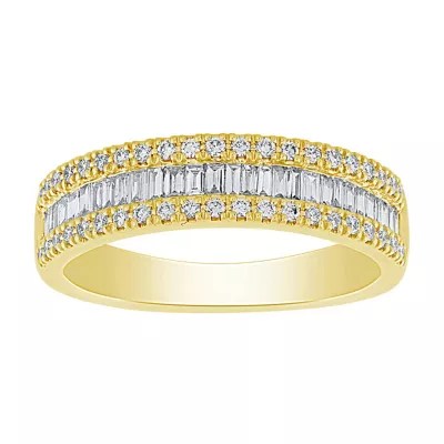 1/2 CT. T.W. Genuine White Diamond 10K Gold Wedding Band JCPenney