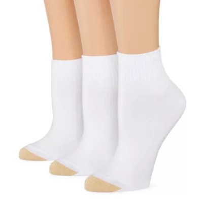 GoldToe® 3pk. Ultra Soft Quarter Socks JCPenney
