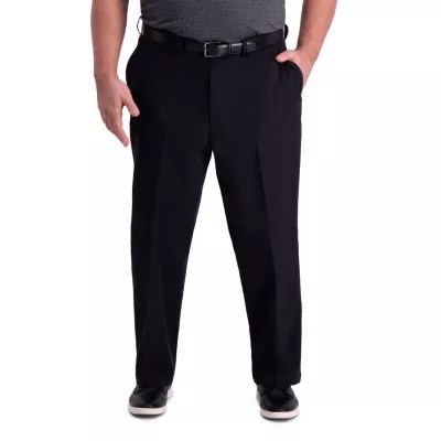 Haggar Mens Big & Tall Premium Comfort Classic Fit Flat Front Pant