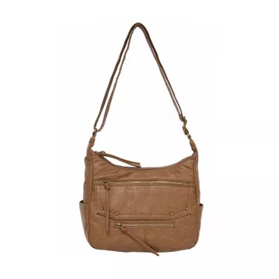 Bueno of California Washed Large Crossbody Bag, Color Lt Brown JCPenney