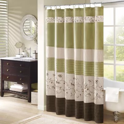 Madison Park Estella Shower Curtain, Color Green JCPenney