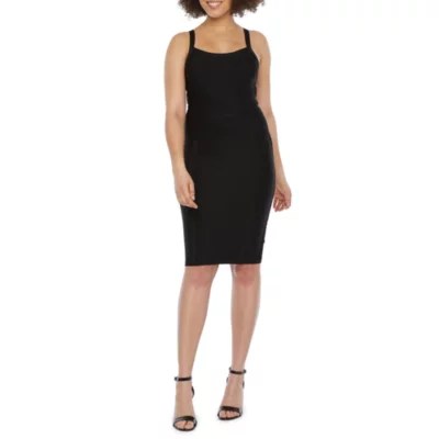 Bold Elements Sleeveless Bodycon Dress, Color Black JCPenney