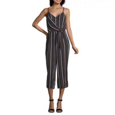 by&by Sleeveless JumpsuitJuniors, Color Navy Gold Stripe JCPenney