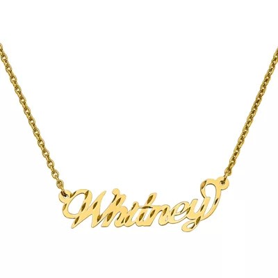 Personalized 15x45mm DiamondCut Name Necklace JCPenney