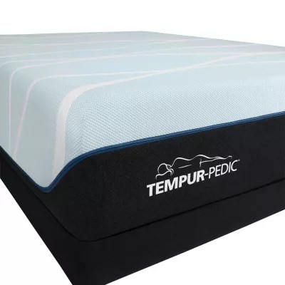 TEMPURPedic LuxeBreeze™ Soft Mattress + Box Spring, Color White