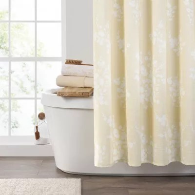 Fieldcrest Tossed Bouquet Shower Curtain, Color Pale Yellow JCPenney