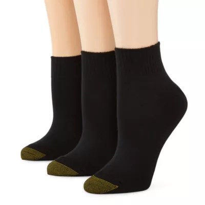 GoldToe® 3pk. Ultra Soft Quarter Socks JCPenney
