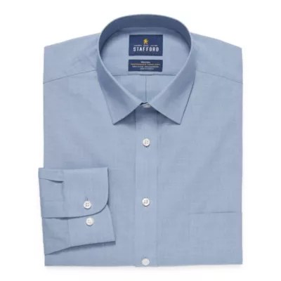 Stafford Mens Wrinkle Free Stain Resistant Stretch Dress Shirt JCPenney