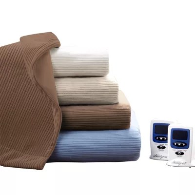Beautyrest Ribbed Microfleece Heated Blanket