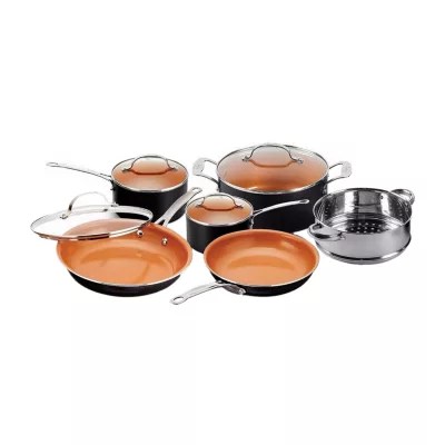 Gotham Steel 10pc. Aluminum NonStick Cookware Set 1129, Color Gray