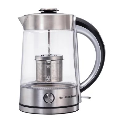 Hamilton Beach® Glass Electric Kettle With Tea Steeper 40868, Color Black JCPenney