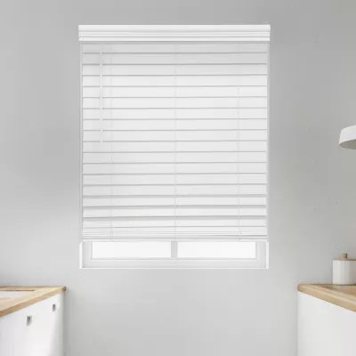 JCPenney Home Premium 2 1/2&quot, CuttoWidth Cordless Faux Wood Blinds