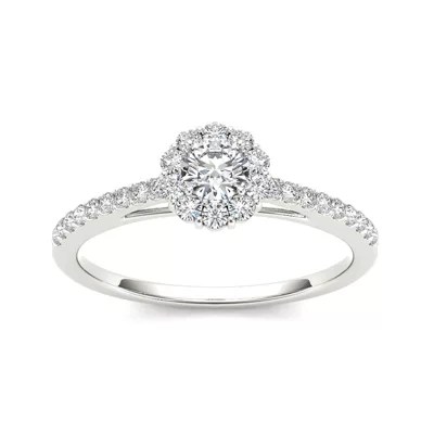 1/2 CT. T.W. Diamond 10K White Gold Engagement Ring, Color White Gold