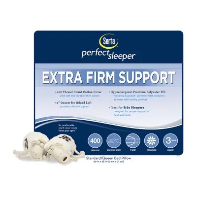 Serta® Perfect Sleeper® Extra Firm Support Pillow, Color White JCPenney