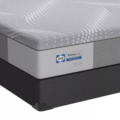 Sealy® Paterson Hybrid Medium Mattress And Box Spring, Color Gray