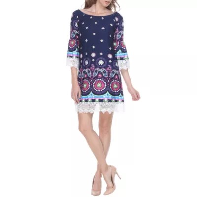 White Mark Rakel 3/4 Sleeve Sheath Dress JCPenney