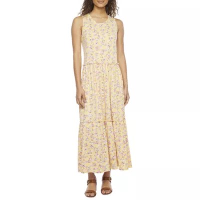 Emma And Michele Sleeveless Floral Maxi Dress, Color