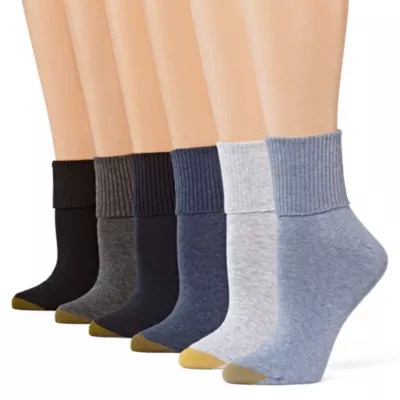 GoldToe® 6pk. TurnCuff Crew Socks JCPenney