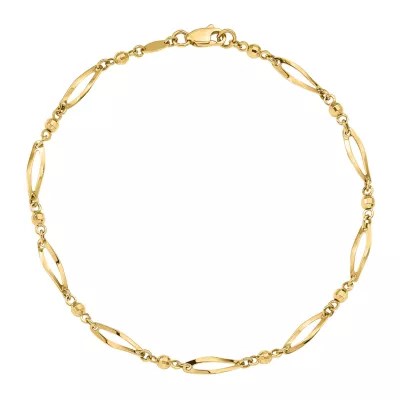 14K Gold 9 Inch Semisolid Ankle Bracelet JCPenney