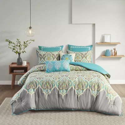 Madison Park Tara Comforter Set Madison Park Tara Comforter Set, Color Teal
