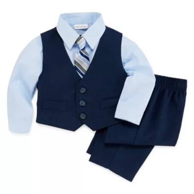Van Heusen Baby Boys 4pc. Suit Set, Color Navy JCPenney