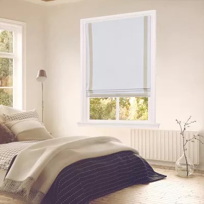 JCPenney Home Inset Border Cordless LightFiltering Roman Shade JCPenney