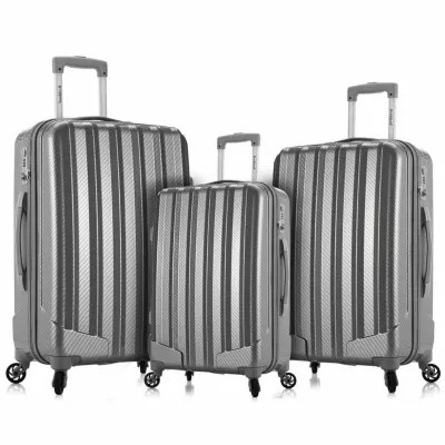Rockland Metallic 3pc. Hardside Luggage Set, Color Silver JCPenney