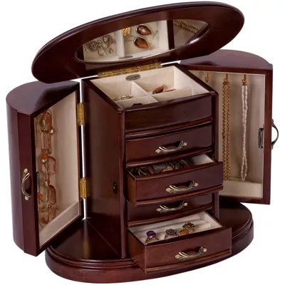 Mele & Co. Heloise WalnutFinish Wooden Jewelry BoxJCPenney, Color Walnut