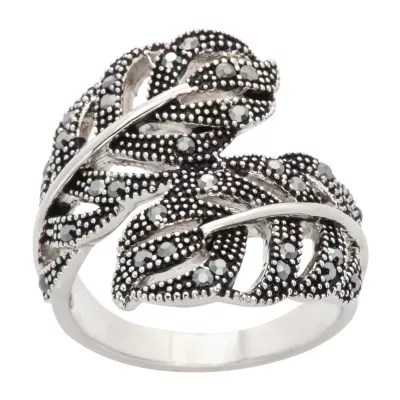 Sparkle Allure Crystal Pure Silver Over Brass Cocktail Ring JCPenney