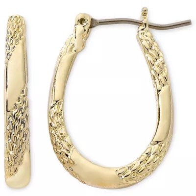 GoldTone Small Oval Hoop Earrings, Color Gold JCPenney