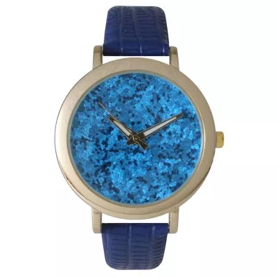 Olivia Pratt Womens Colored Metallic Stone Dial Royal