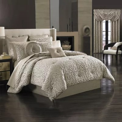 Queen Street Antonia 4pc. Damask + Scroll Comforter Set JCPenney