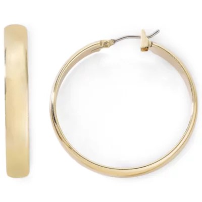 GoldTone Medium Hoop Earrings, Color Gold JCPenney