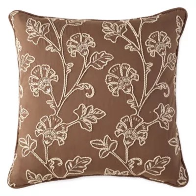 JCPenney Home™ Tapestry Stripe Square Decorative Pillow, Color Brown