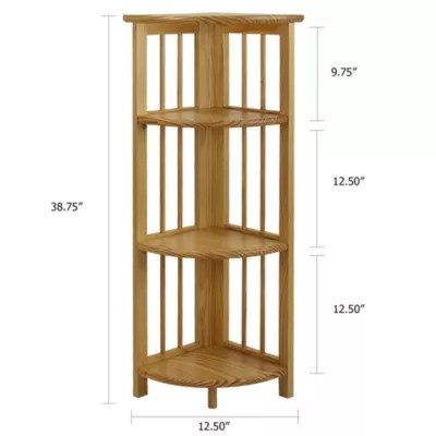 Folding 4Shelf Corner Bookcase JCPenney