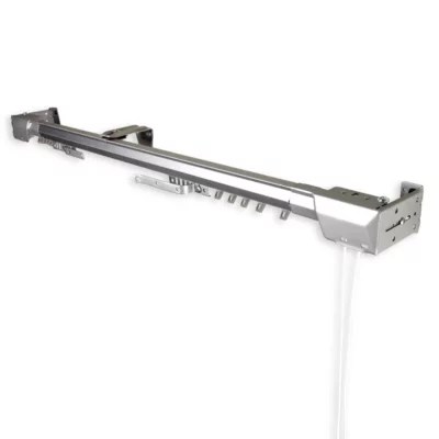 Rod Desyne Center Open Traverse Adjustable Curtain Rod, Color Silver