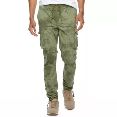 Arizona Mens Slim Fit Cargo Pant, Color Army Green Marble JCPenney