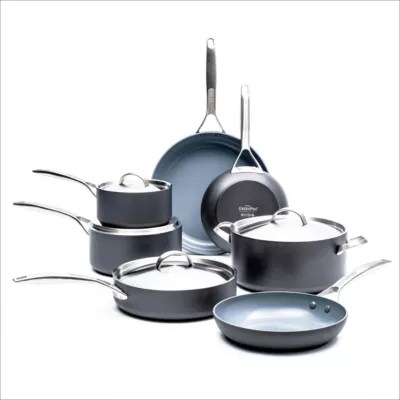 Paris Pro Ceramic Nonstick 11pc. Cookware Set 120094201, Color Gray