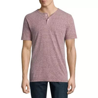 Arizona Mens Short Sleeve Henley Shirt