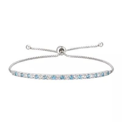 Genuine Blue Topaz Sterling Silver Bolo Bracelet JCPenney