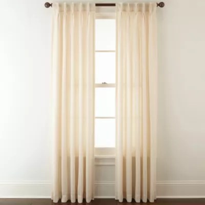 JCPenney Home™ Bayview PinchPleat/BackTab SemiSheer Curtain Panel