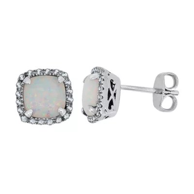 LabCreated Opal Sterling Silver Earrings JCPenney