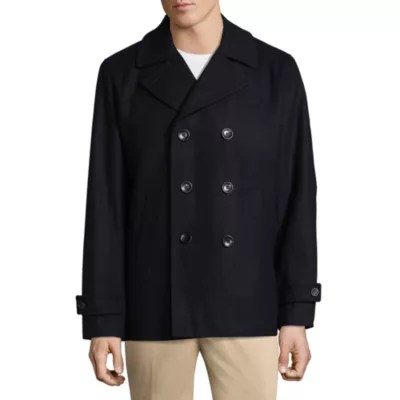 Claiborne Wool Blend Peacoat JCPenney