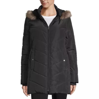 St. John's Bay Hooded Heavyweight Puffer Jacket JCPenney