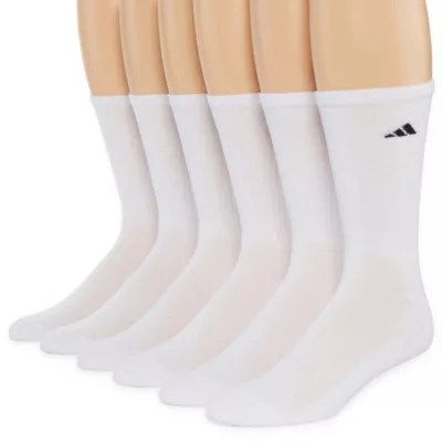 adidas Mens 6 Pair Crew Socks JCPenney