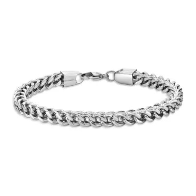 Mens Stainless Steel 9" 6mm Foxtail Bracelet, Color White JCPenney